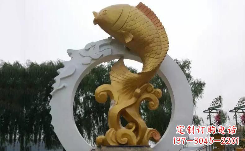温州令人惊叹的不锈钢金龙鱼雕塑