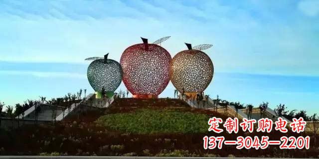 温州精美大气的不锈钢苹果雕塑