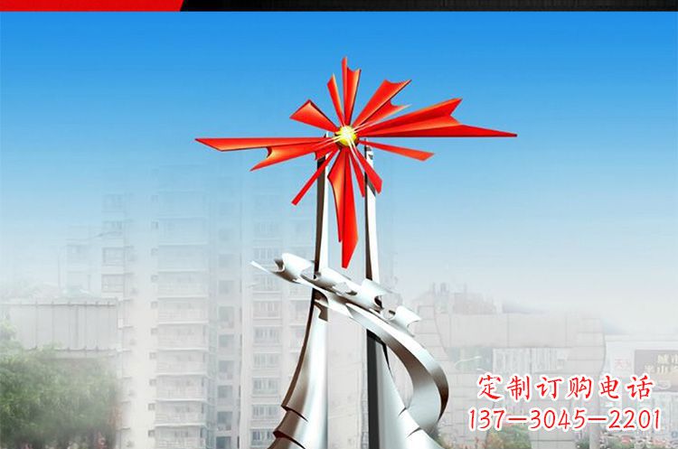 温州令人叹为观止的牡丹景观雕塑