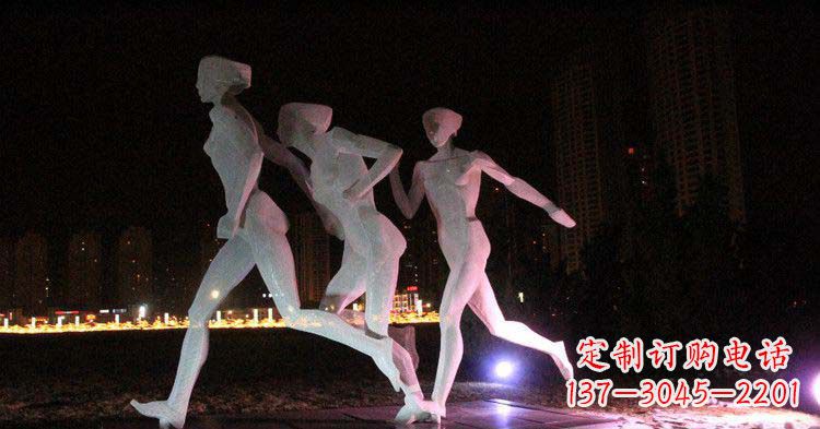 温州优雅靓丽的女性不锈钢跑步雕塑