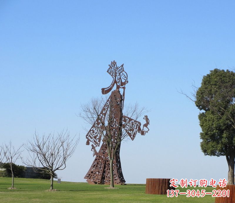 温州全新不锈钢艺术皮影戏雕塑