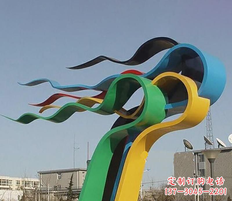 温州现代时尚飘带景观雕塑
