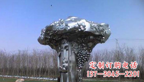 温州中领雕塑|不锈钢葡萄抽象雕塑