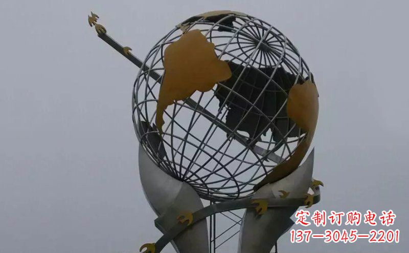 温州不锈钢大地手托雕塑