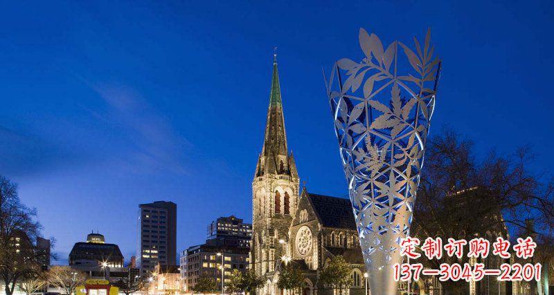 温州不锈钢树叶雕塑——给现代空间带来优雅古朴之美