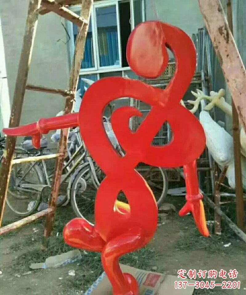 温州中领雕塑-不锈钢音符抽象雕塑