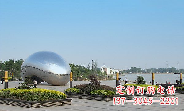 温州华丽而唯美的不锈钢水滴雕塑