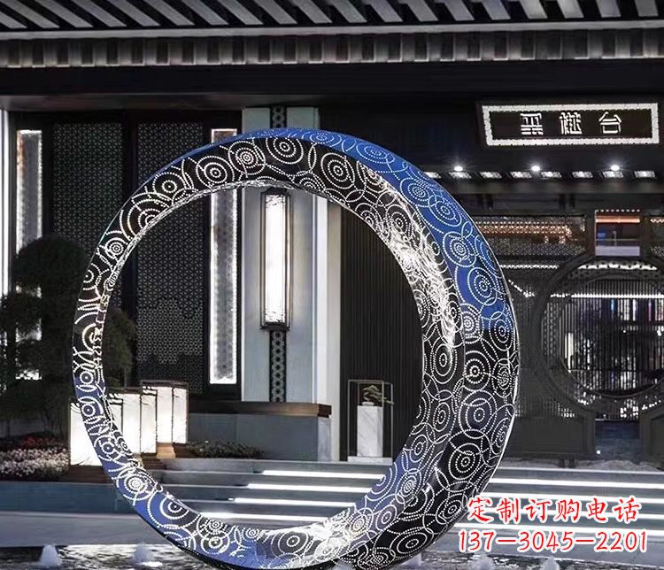温州精致圆环喷泉雕塑陪伴你的绿色城市