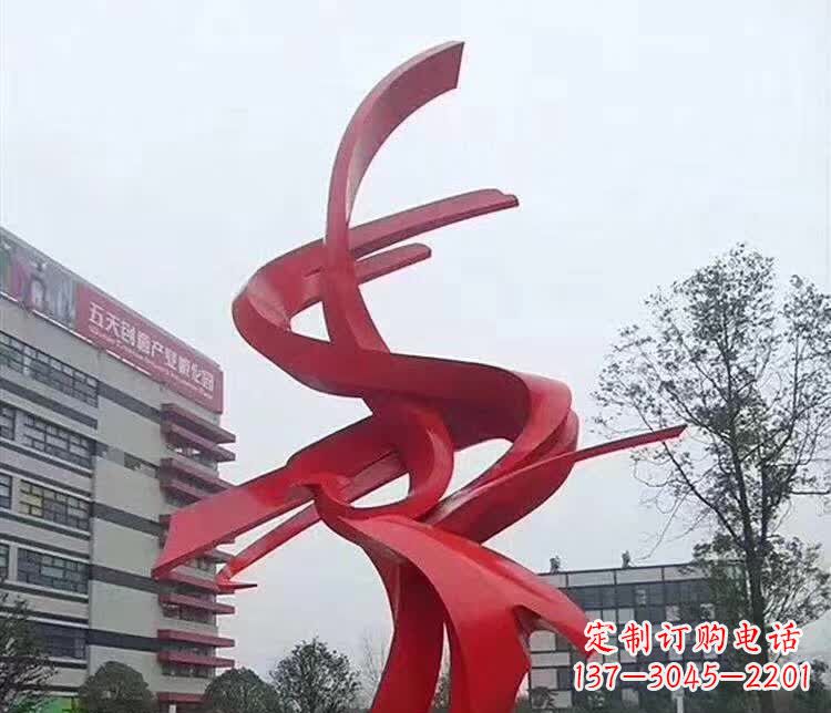 温州广场抽象凤凰不锈钢雕塑1