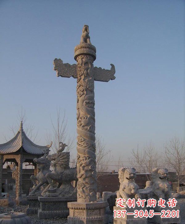 温州广场大理石华表雕塑