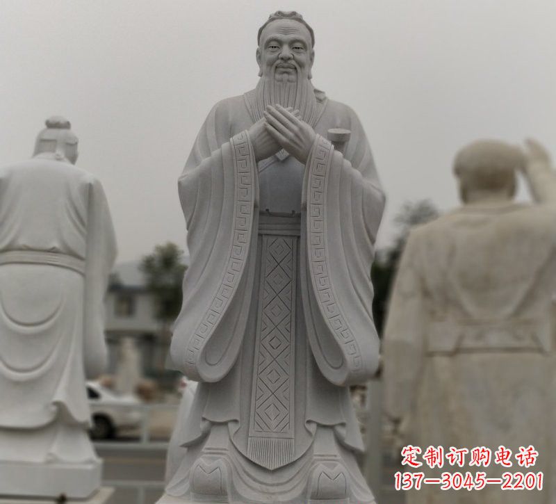 温州广场大理石孔子石雕