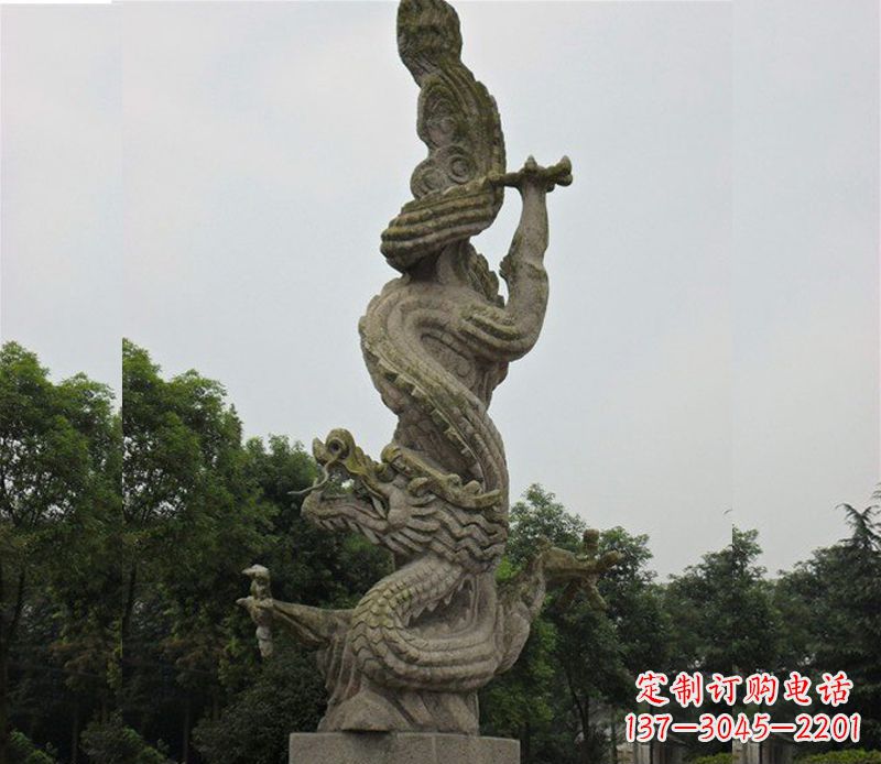 温州广场大理石龙雕塑