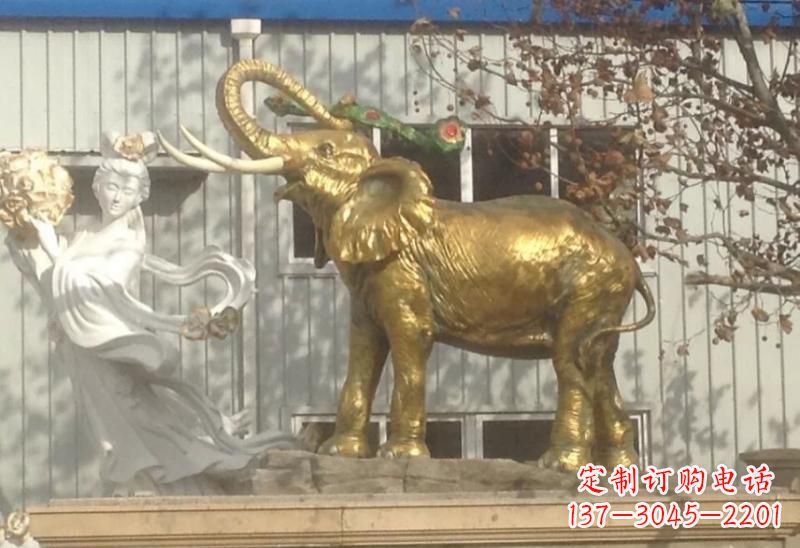 温州海洋之神的守护——大象雕塑