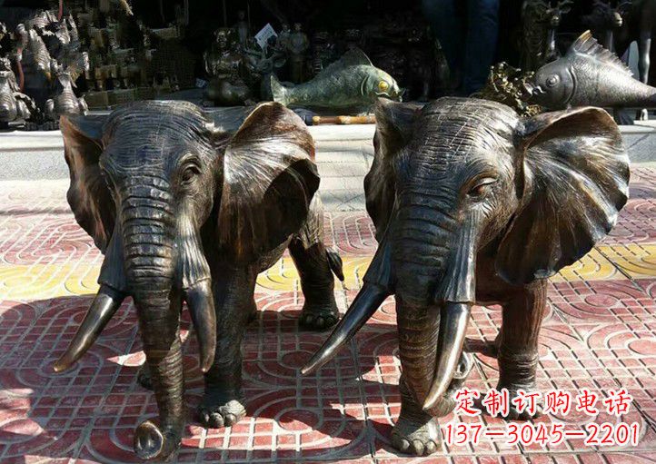 温州广场大象铜雕