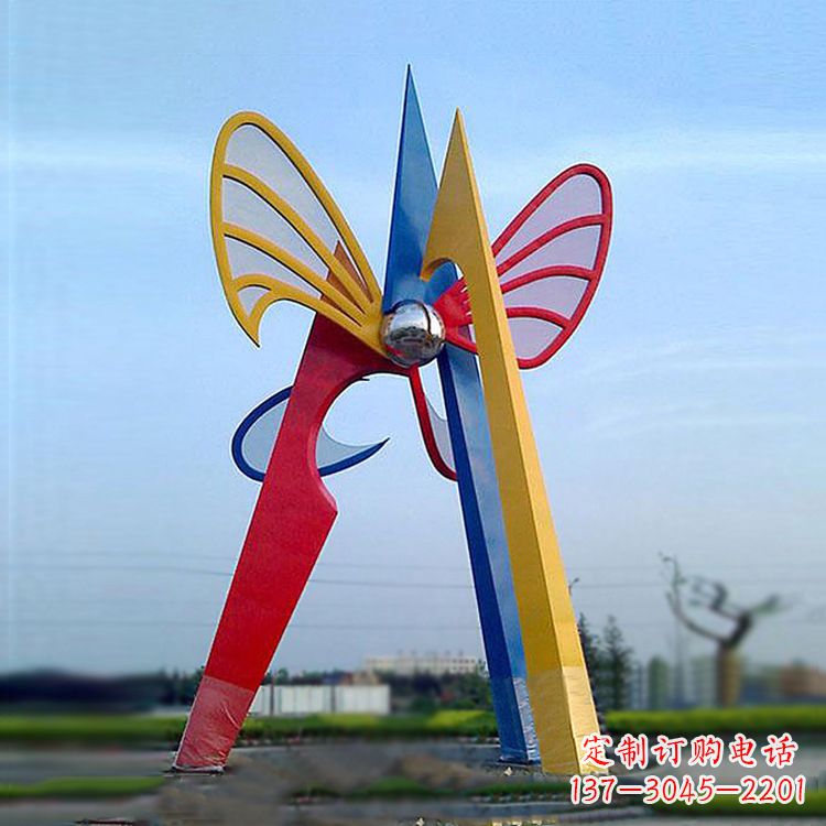 温州广场大型抽象蝴蝶景观雕塑