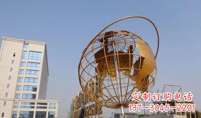 温州地球仪雕塑是一种雕刻艺术,它将地球仪的地…