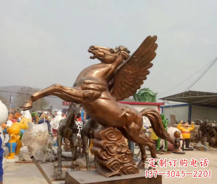 温州广场飞马铜雕,精美绝伦