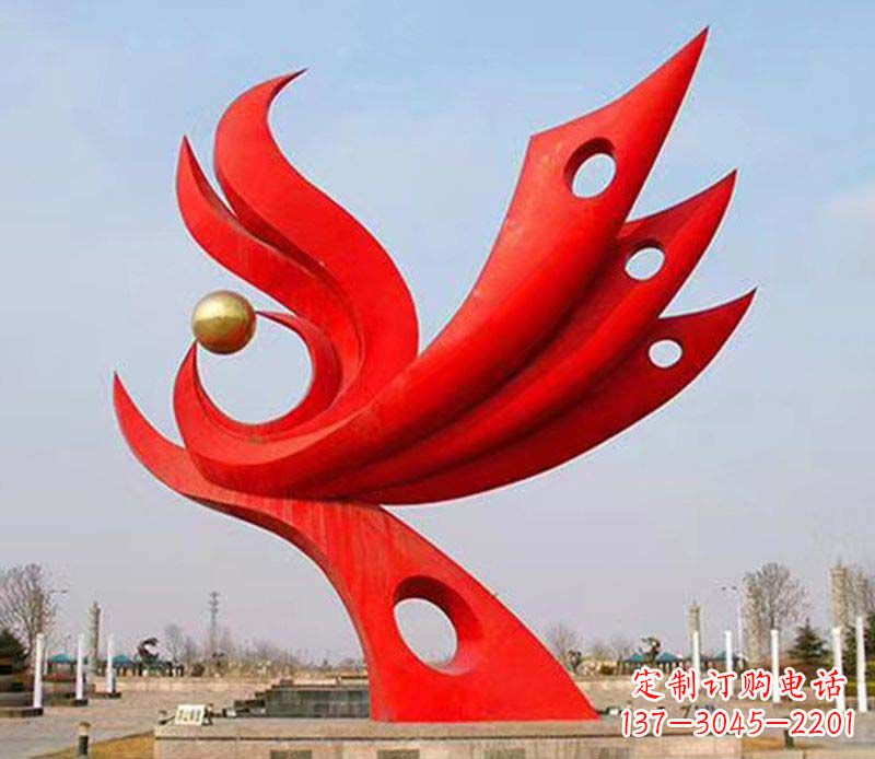 温州中领雕塑——高质量的凤凰不锈钢雕塑