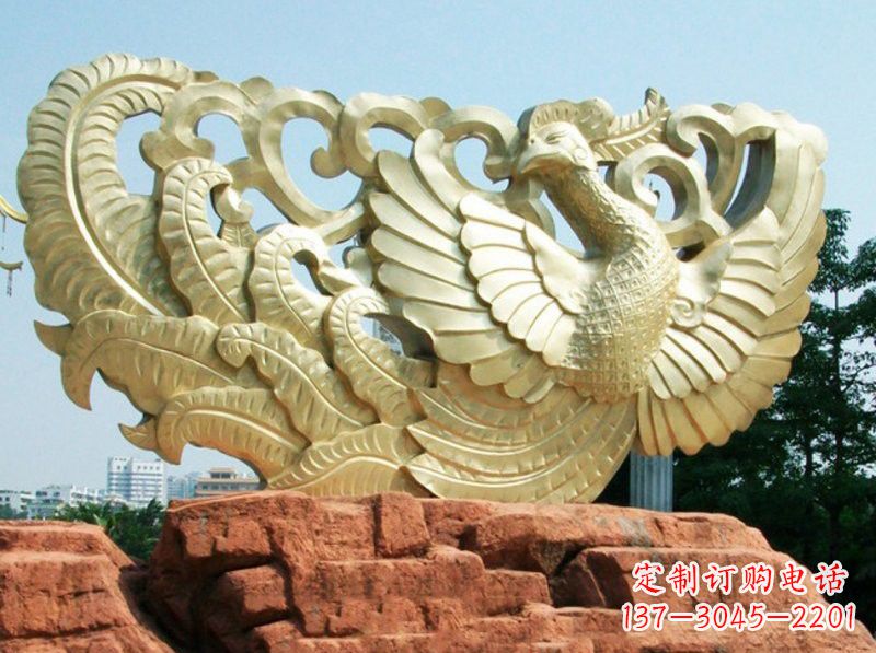 温州欣赏瑰丽的凤凰铜雕