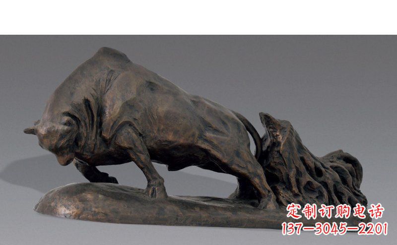 温州广场耕地牛动物铜雕