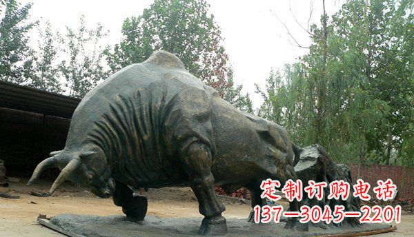 温州广场耕地牛铜牛铜雕