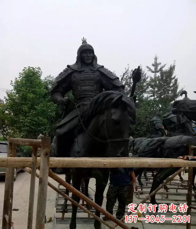 温州浪漫古将骑马铜雕,让您感受古代将军的风采!