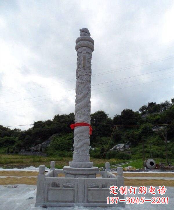 温州高质感汉白玉华表雕塑,让您的空间时尚更有品位