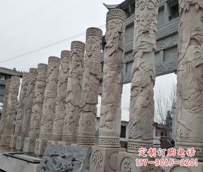 温州广场景观12生肖石柱