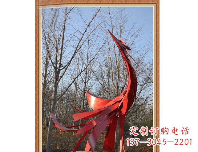 温州广场景观不锈钢凤凰雕塑