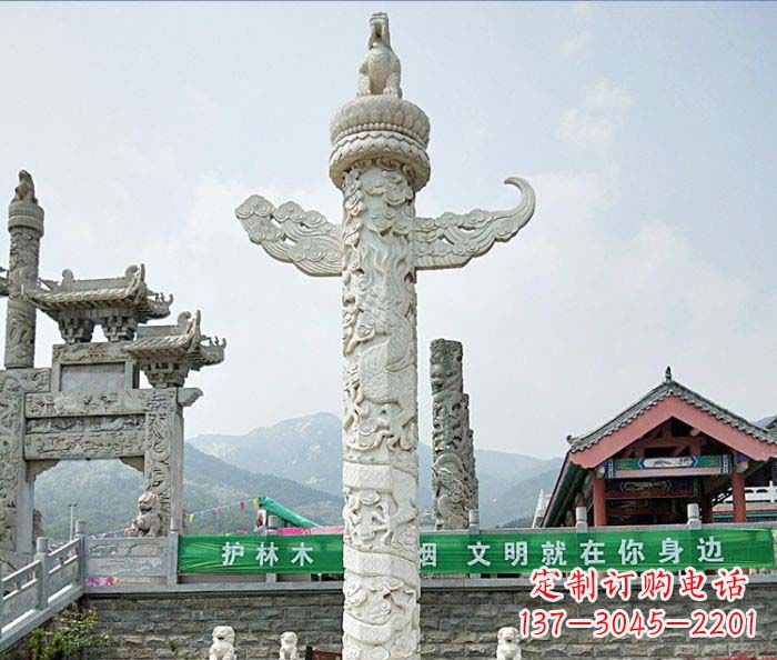 温州广场景观大理石华表石雕