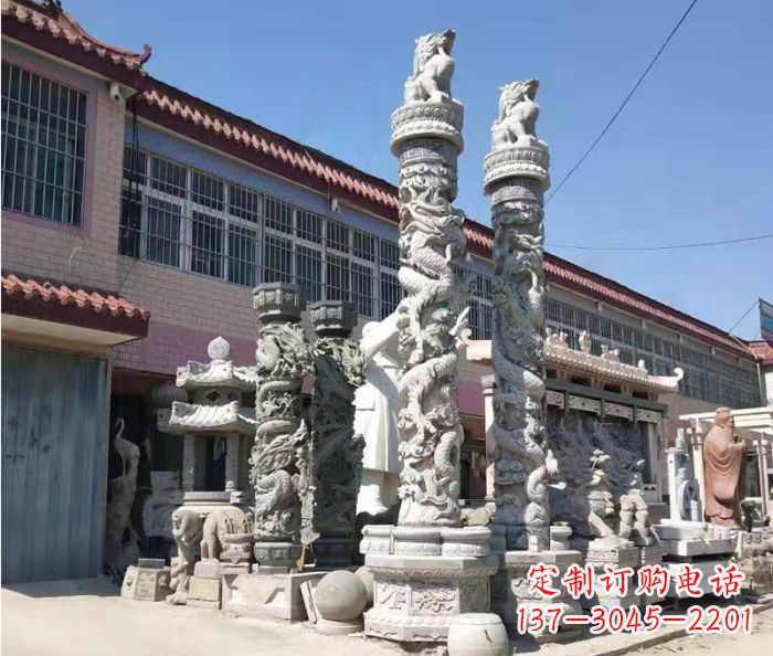 温州品质考究的大理石龙柱石雕