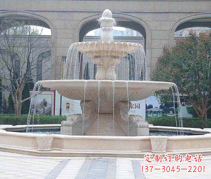 温州广场景观大型喷泉石雕