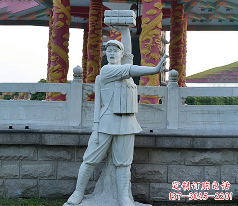 温州广场景观董存瑞石雕