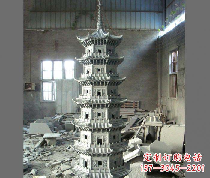 温州多层宝塔石雕,让您的景观更加出彩