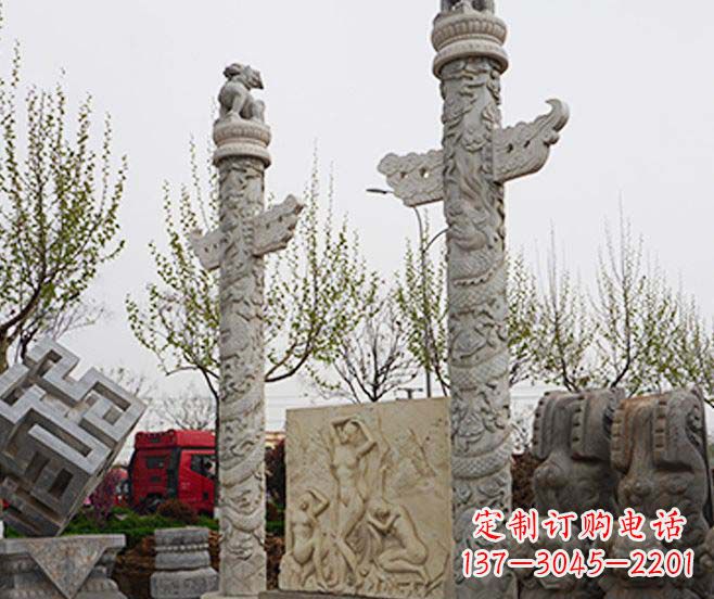 温州盘龙柱石雕华丽装点美丽家园