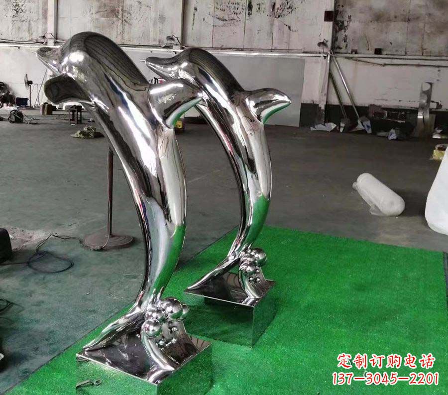 温州镜面不锈钢雕塑——海豚