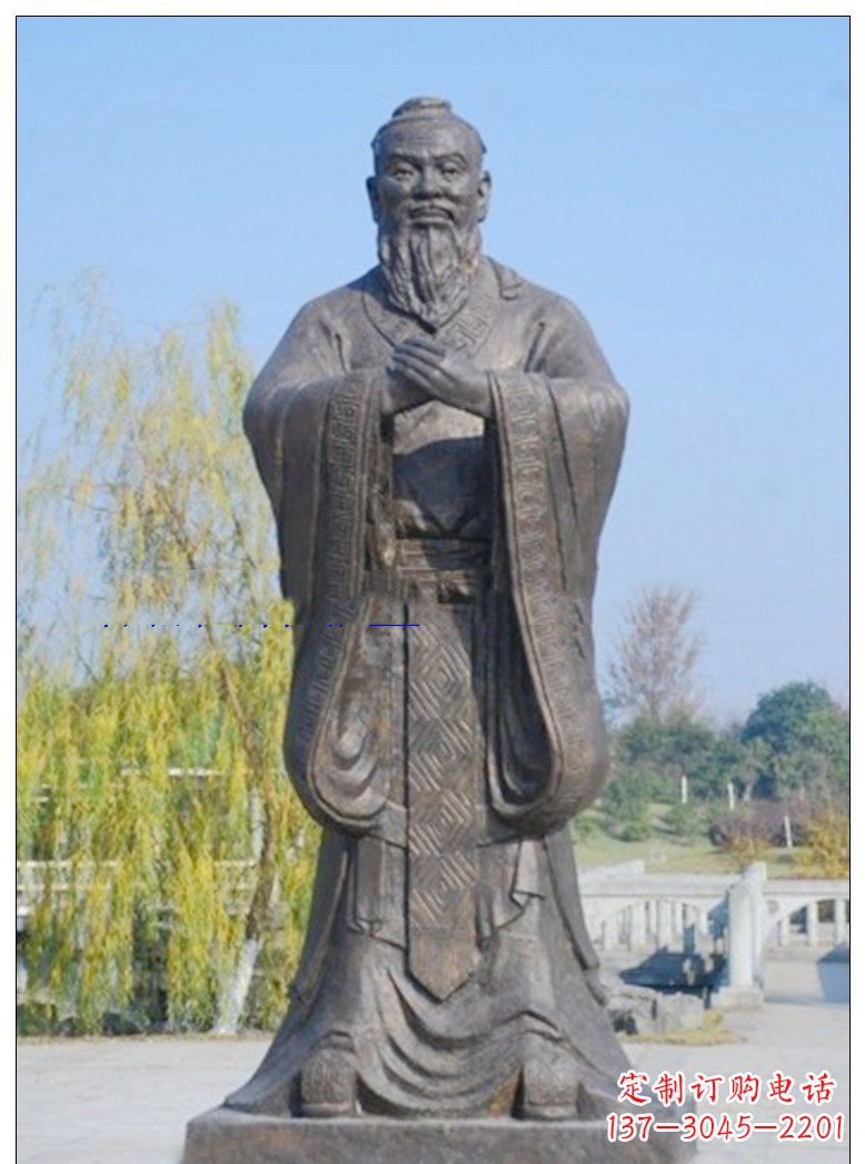 温州广场孔子铜雕