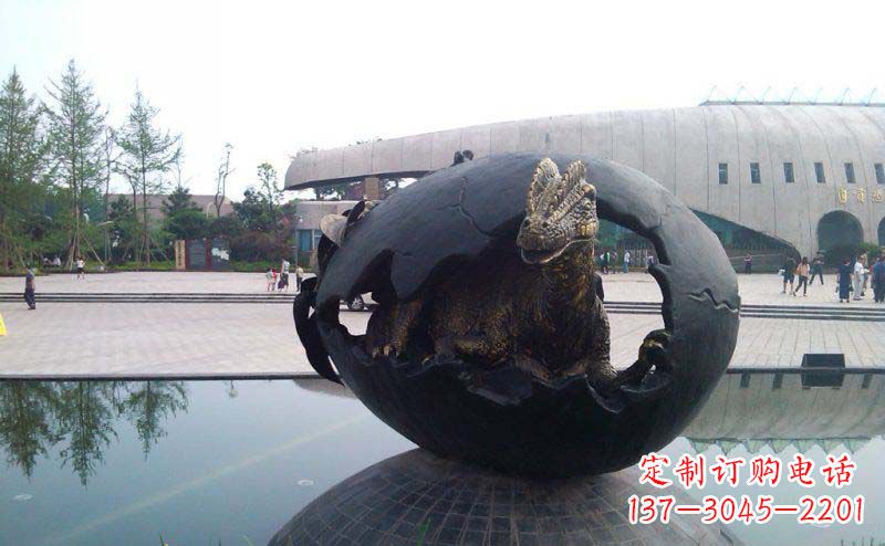 温州广场恐龙蛋景观铜雕