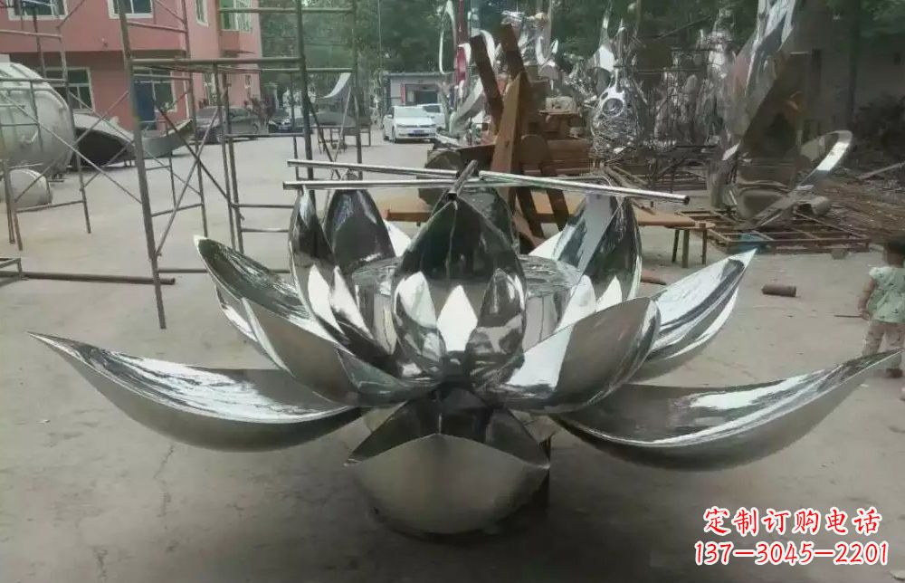 温州精致独特的莲花不锈钢雕塑