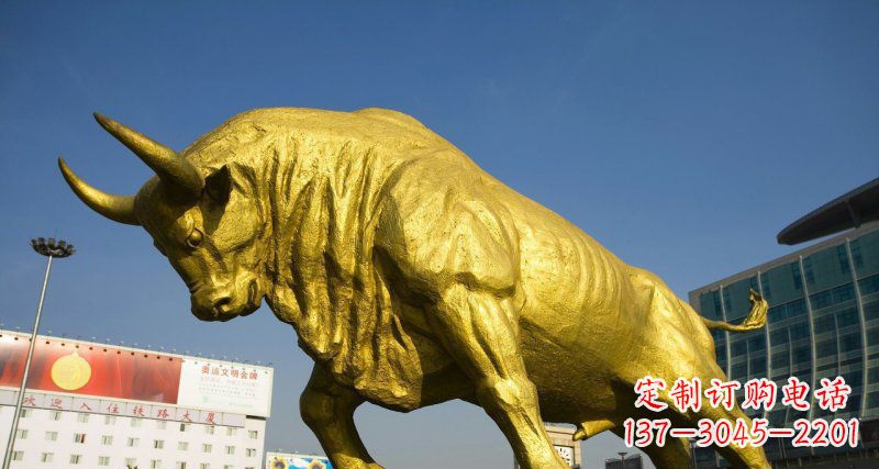 温州广场牛动物铜雕