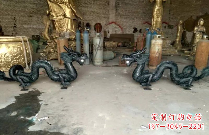 温州中领雕塑精美定制双龙戏珠雕塑