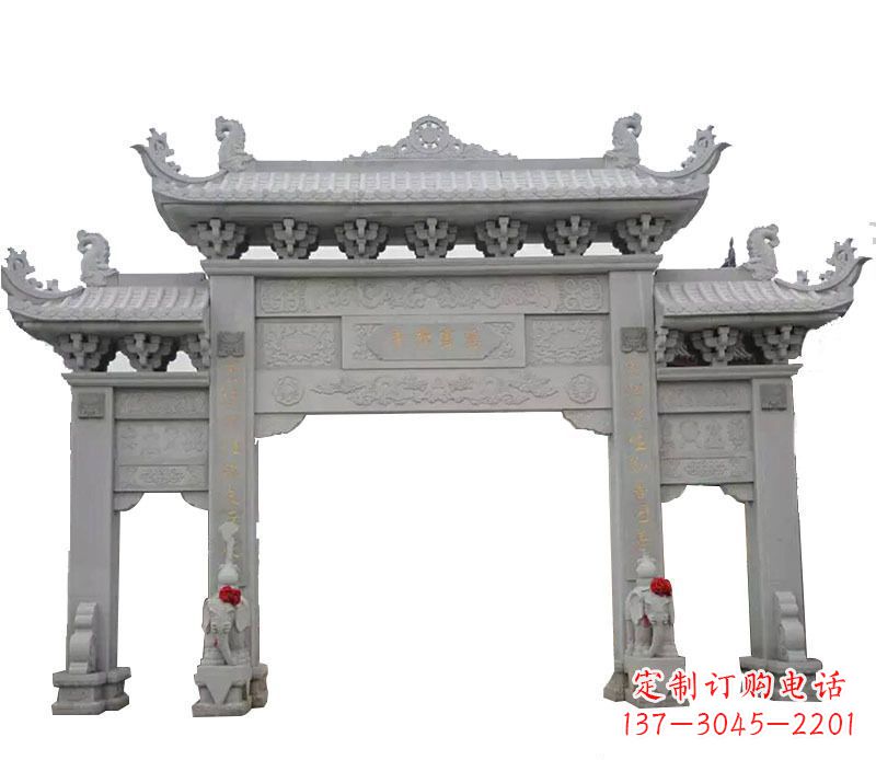 温州广场牌坊石艺雕塑,增添非凡的景观魅力