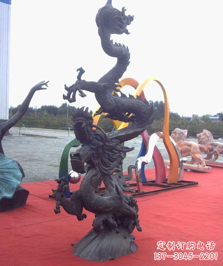 温州精美铜雕龙,汇聚古典气息