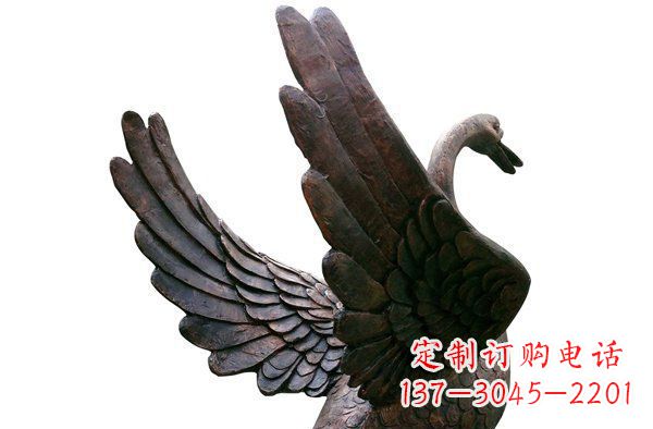 温州中领雕塑|优雅大气的铜雕天鹅