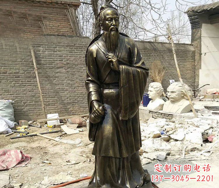 温州传承医德耀中华——华佗铜雕