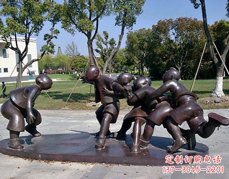 温州中领雕塑老鹰抓小鸡铜雕塑