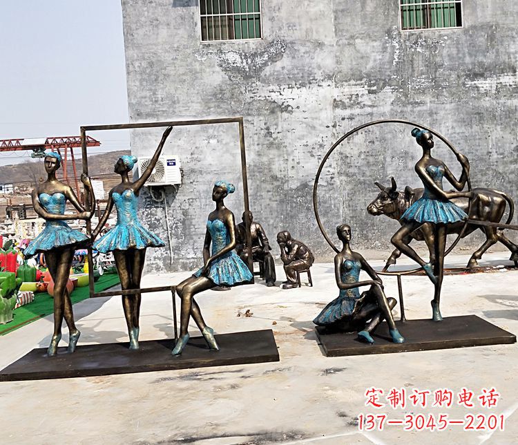 温州领雕塑-精美女性铜雕塑