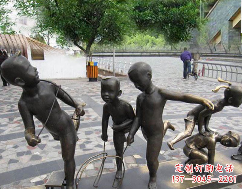 温州专业定制广场铜雕儿童雕塑