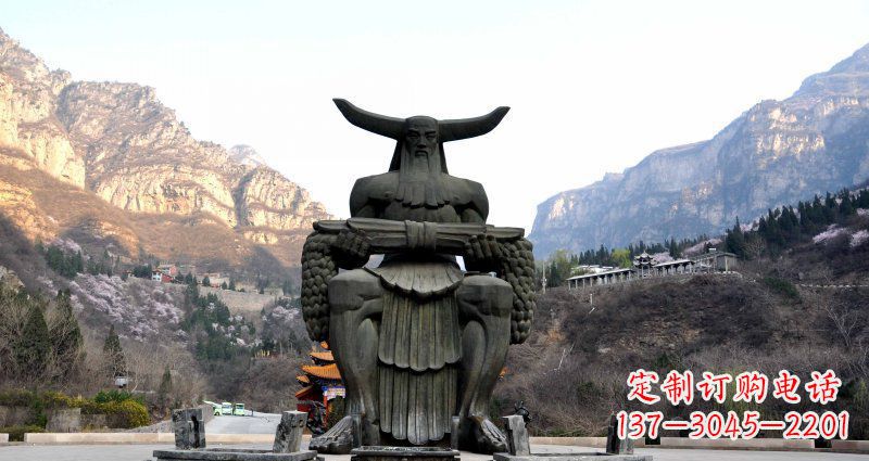 温州中领雕塑炎帝景观铜雕
