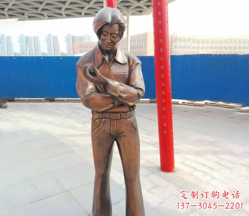 温州中领雕塑的女性人物铜雕